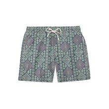 Load image into Gallery viewer, Purple Tribal Swim Short