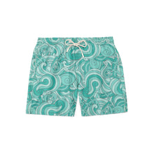 Load image into Gallery viewer, Abstract Green Swim Short