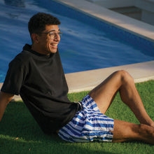 Load image into Gallery viewer, Blueberry Stripes Swim Short