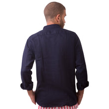 Load image into Gallery viewer, Classic Linen Long Sleeve Shirt - Dark Navy