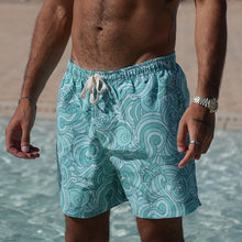 Load image into Gallery viewer, Abstract Green Swim Short
