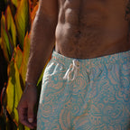 Yellow Floral Swim Short