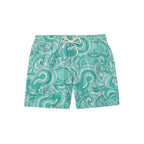 Abstract Green Swim Short