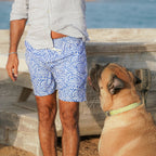 Abstract Blue Swim Short