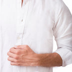Classic Linen Long Sleeve Shirt - White