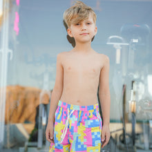 Load image into Gallery viewer, Geo Colors Kids Swim Short
