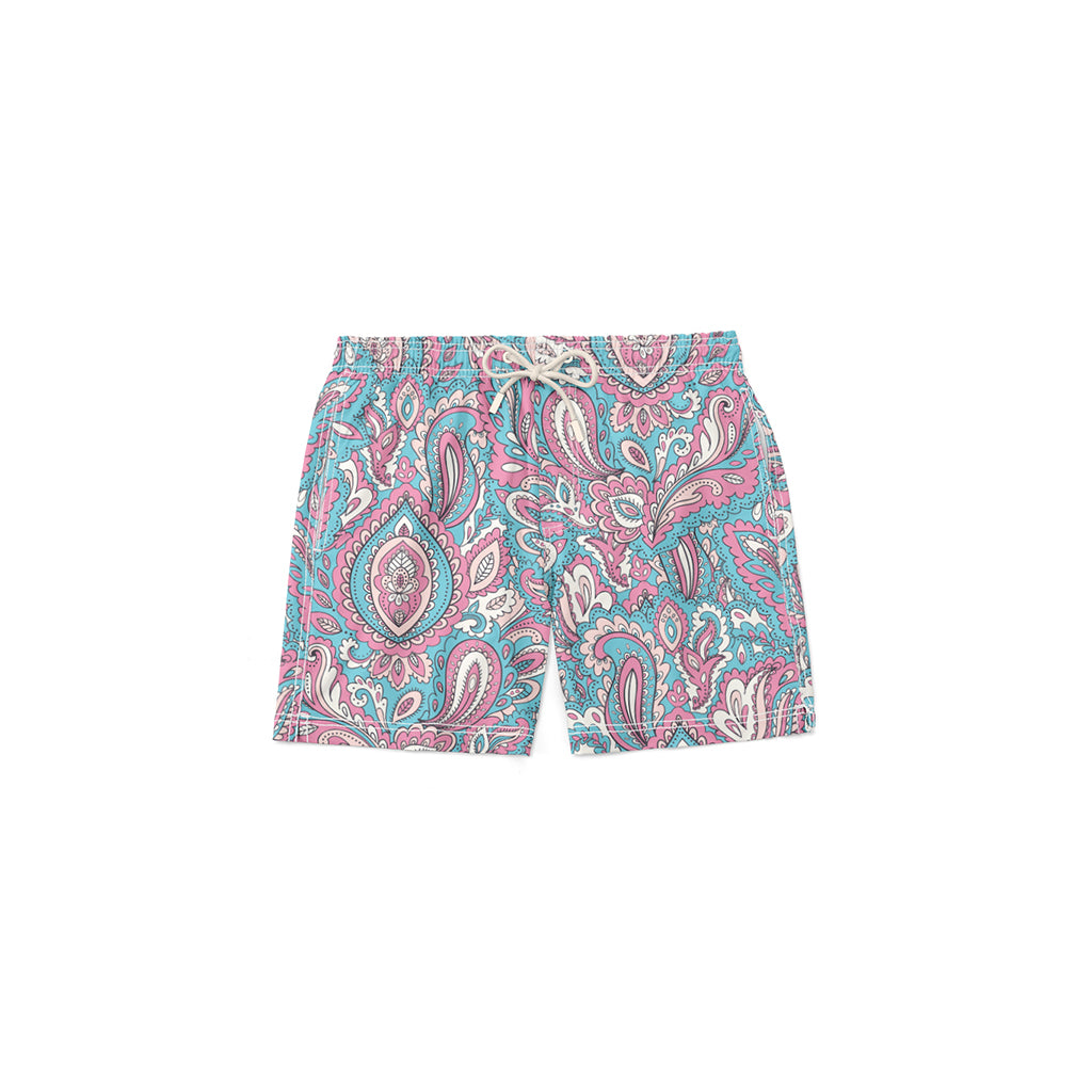 Floral Leaf Kids Swim Short