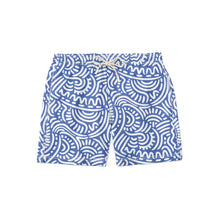 Load image into Gallery viewer, Abstract Blue Swim Short
