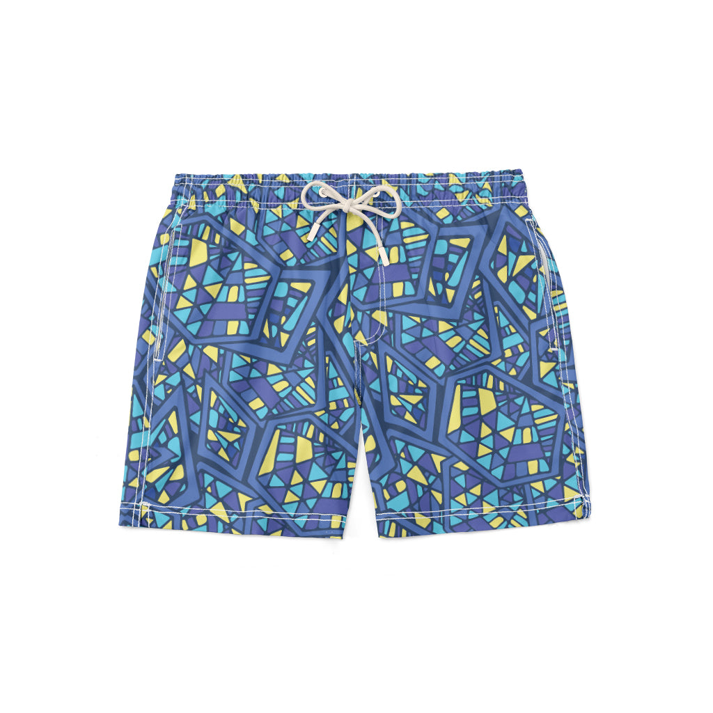 Abstract Mosaic Swim Short
