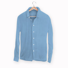 Load image into Gallery viewer, Classic Linen Long Sleeve Shirt - Baby Blue
