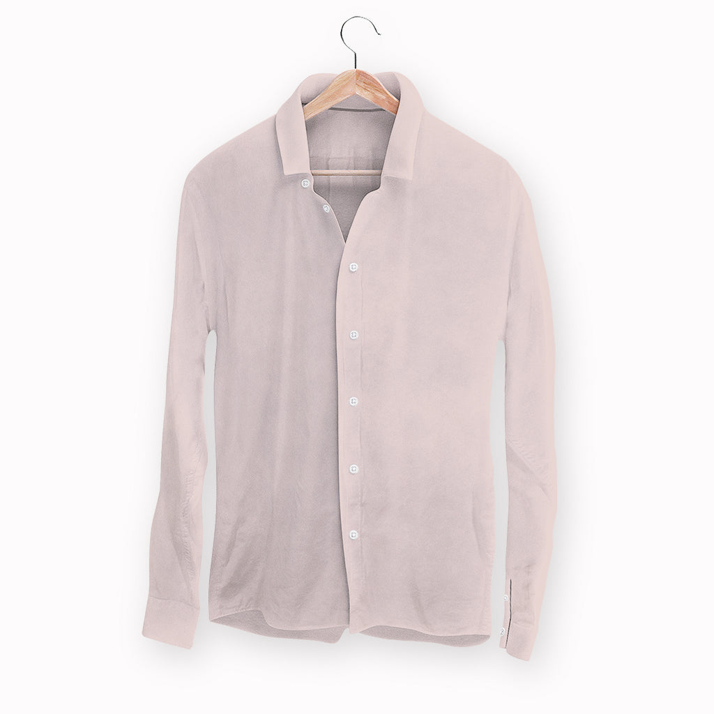 Classic Linen Long Sleeve Shirt - Light Pink